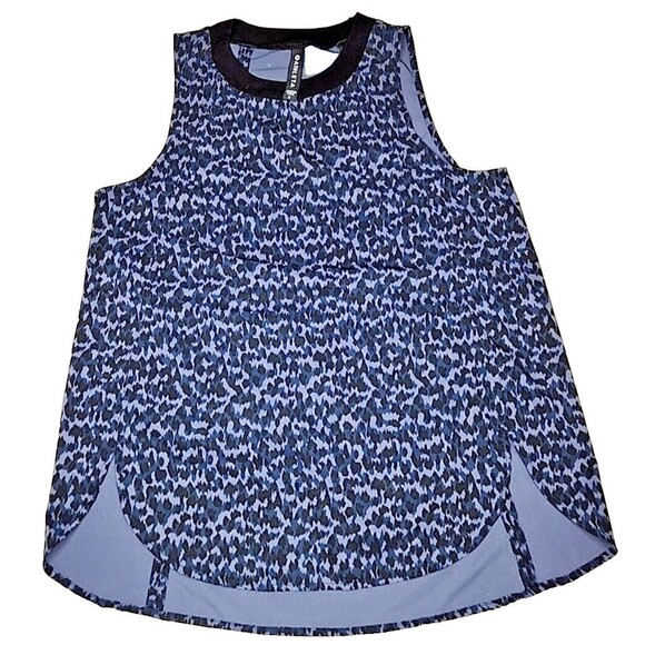 Athleta Zephyr Leopard Print Top Indigo & Black Lightweight Workout Tank Size S - Picture 3 of 6